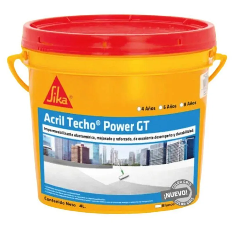 ACRIL TECHO POWER 6A GRIS 4L