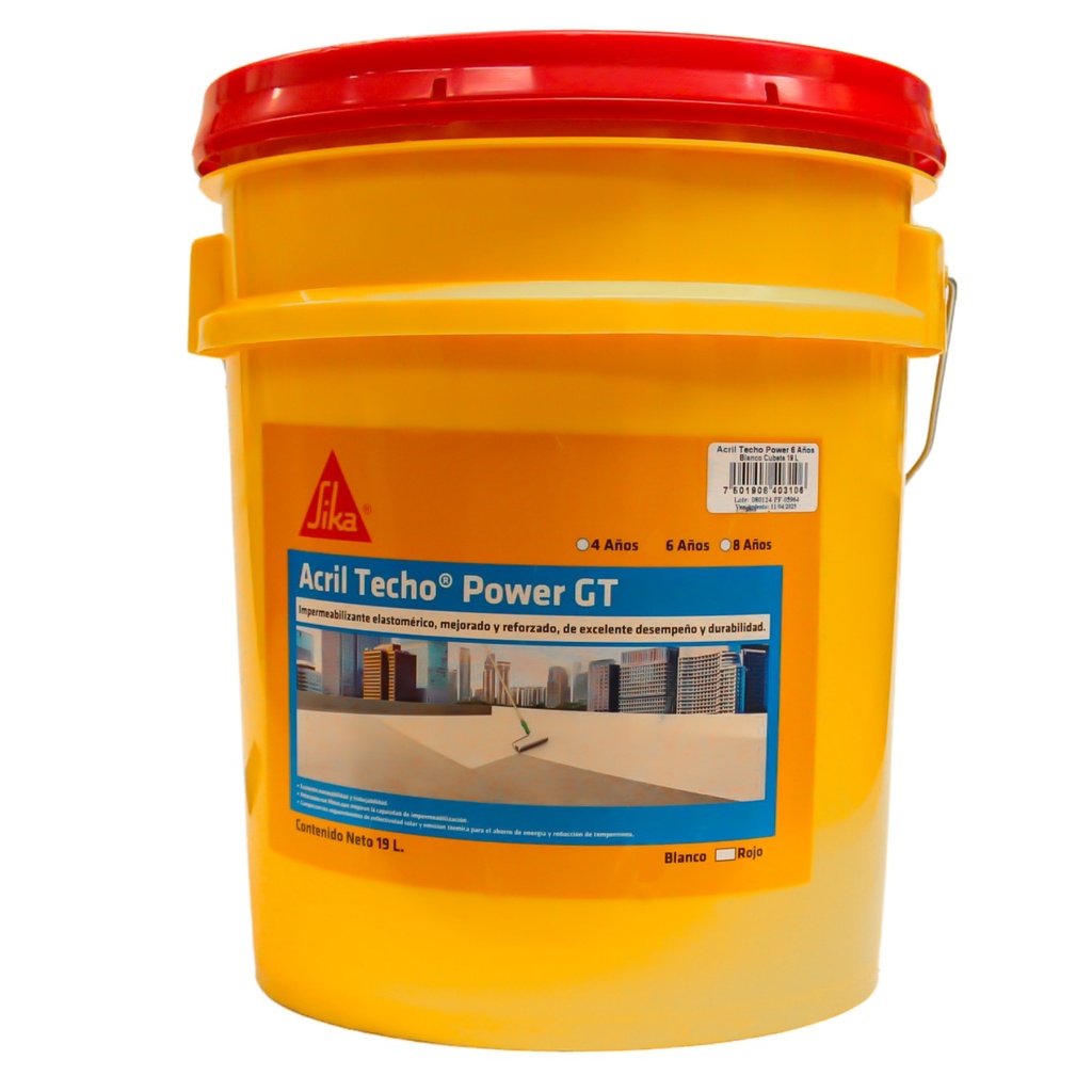 ACRIL TECHO POWER BLANCO 4a  CUB 19L