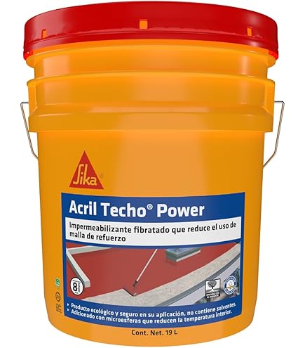 ACRIL TECHO POWER ROJO 8a CUB 19L